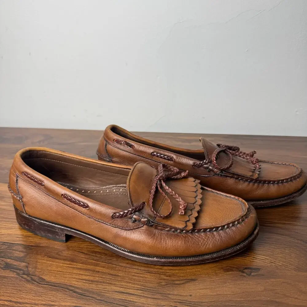 Allen Edmonds 11 D Woodstock‎ Classic Leather Tassel Loafers Dress Shoes